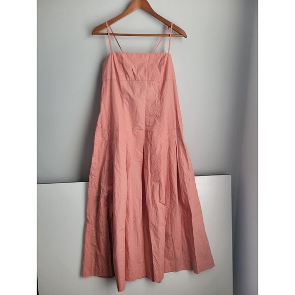 NWT Free People In My Town Pleated Midi Dress Large $108 Canyon Clay - Picture 4 of 9